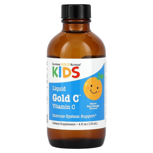 Витамин C в жидкой форме для детей 118 мл натуральный апельсиновый вкус (California Gold Nutrition) фото 3